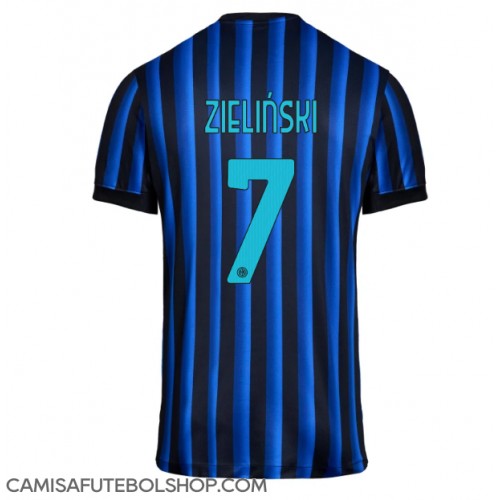 Camisa de time de futebol Inter Milan Piotr Zielinski #7 Replicas 1º Equipamento 2025-26 Manga Curta